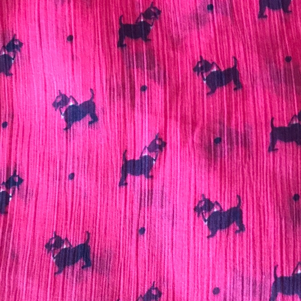 Dog HOT Pink huge scarf NWOT never worn